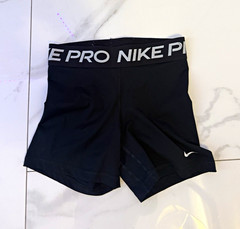 Nike Pro Women’s Black Compression Shorts Pull-On Elastic Waist Gym Training
