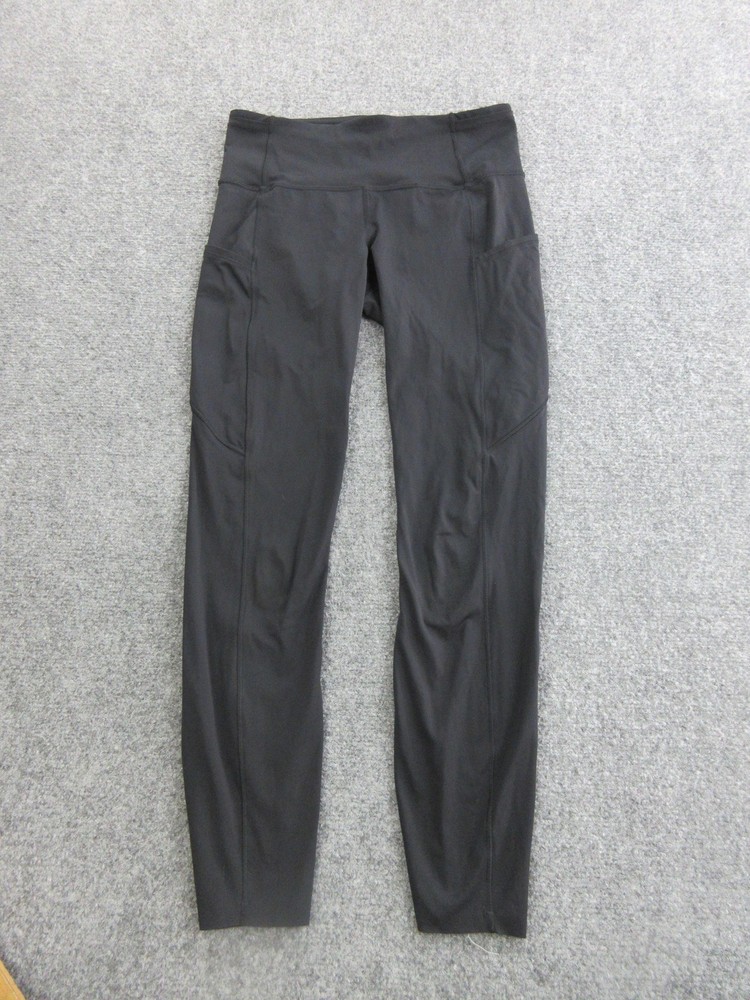 Lululemon Leggings Womens 6 Black High Rise Ankle Pockets Yoga Gym Pants
