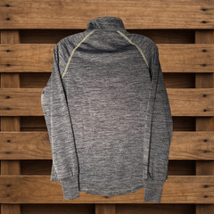 Colosseum Navy Theme Size MediumLong Sleeve 1/4 Zip Blue Heather Tagless.