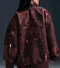 New Nike x Naomi Osaka Jacquard Jacket Wmns M Medium Burgundy Crush FV7795 652