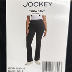 Jockey Women’s Yoga Pants, Black Salt, Size XL
