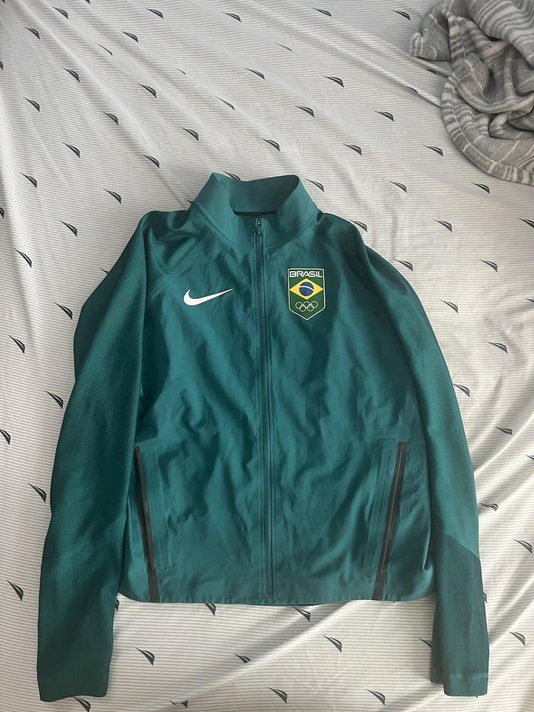 Nike Brazil Official Olympic Team Teal Jacket Women’s Size Medium 807370-346