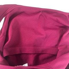 Seamless Square Neck Crop Top Small Burgundy Activewear Summer