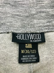 Hollywood Sweat Pants Women’s Size Medium Gray Heather Drawstring Lounge Zip Hem