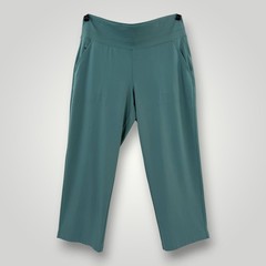 Athleta Venice High Rise Wide Leg Pants Womens Size 1X Green Straight Leg 33 In