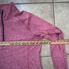 SOYBU Wmn’s PinkHeathered 1/4 Zip Long Sleeve Lt weight Pullover Shirt Size XL