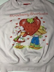 XS Strawberry Shortcake Sweatshirt Women’s Creek Retro Jumper Pink Boho Chic