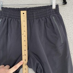 Outdoor Voices Jogger Pants Womens XS Black Woven Ankle Zip Pockets Drawstring
