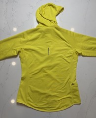 Nike Pro Dri-FIT Half Zip Pullover Hoodie Neon Yellow Women’s Large Running