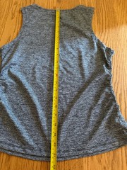 Layer 8 Ruched Tank Top NWT Women’s Sz Medium Washed Gray Fitted Flattering