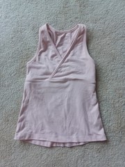 lululemon Pink V-Neck Racerback Tank Top Slim Fit Stretch Yoga Size 4