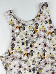 Becco Tank Top Women’s Multicolor Floral High Neck Cropped Size S