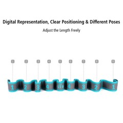 DEHUB Stretch Strap, Elastic Yoga Stretching Multi-Loop for Blue