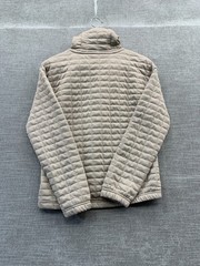 Avalanche Quilted Tracksuit Womens XS Beige Logo Tapered Leg Hooded Drawstring