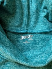 Duluth Trading Co Plushcious Funnelneck Tunic Women’s XS Teal Heathered 83830