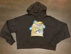 NWT! [M] San Diego Comic Con SDCC Crop Black Hoodie Sweatshirt Official Merch