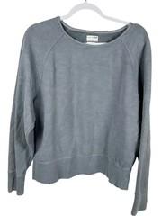 Rag & Bone Jean Gray Cotton French Terry Raglan Long Sleeve Sweatshirt Sz Medium