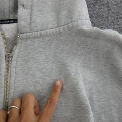 Brandy Melville Hoodie Womens One Size Gray Full Zip Fleece Sweatshirt Pockets