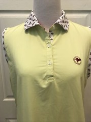 Fairway & Greene Woman’s Golf Shirt Polo Sleeveless SZ LARGE Yellow Bumblebee