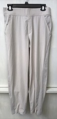 Athleta Women’s Brooklyn Ankle Pants Beige Pull On Zip Pockets Size 6
