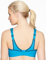 Glamorise No‑Bounce Cami Sports Bra • Wirefree Wicking Full Figure 44G Blue NIP