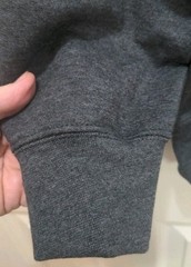 Air Force Wife Dark Gray Crew Neck Pullover Fleece Sweatshirt. Size L