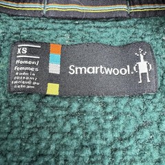Smartwool Hoodie Womens XS Green Full Zip Hooded Fleece Wool Made In Vietnam