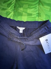 Athleta Forever Fleece Jogger Color Blue Sweatpants Size Large 479