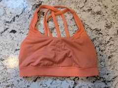 Lululemon Energy Sports Bra Size 2 Excellent Condition Orange