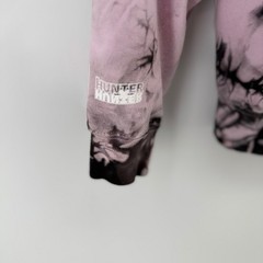 Hypland Anime Tie Dye Hoodie Large Pink Black Skull Graphic Streetwear