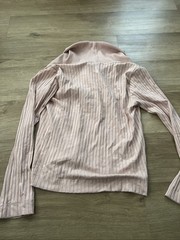 Nike Yoga Luxe Ribbed Training Top Loose Fit Women Pink Size Medium DD5828-601