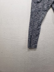 Zella Women Capri Leggings L Tall Gray Elastic Waist Pockets Ankle Zip Active