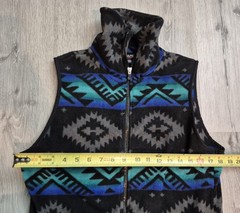 CHAPS Sport Ralph Lauren Women’s Med Aztec Multicoloured Fleece Vest Vintage