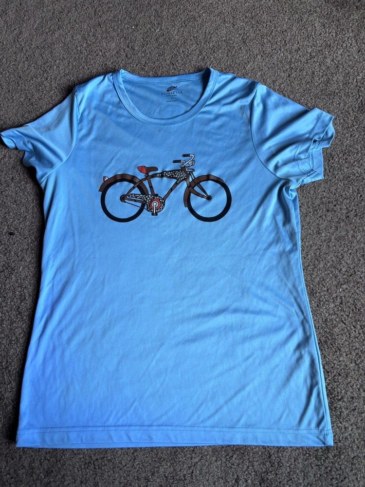 Ultra Club Dry Fit Women’s Tee Shirt with Bike Graphics