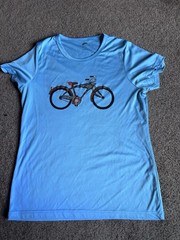 Ultra Club Dry Fit Women’s Tee Shirt with Bike Graphics