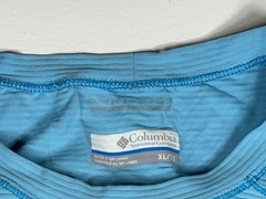 Columbia Omni Wick T Shirt Women XL Blue Nylon Cap Sleeve Hiking Outdoor