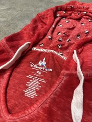 Disney Parks Authentic Mickey Mouse Red Graphic Pullover Hoodie Women’s XS