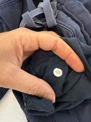 Lululemon Dance Studio Pants Unlined Navy Blue Drawstring Athletic Yoga 10 Good