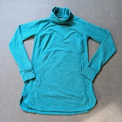 Duluth Trading Co Plushcious Funnelneck Tunic Women’s XS Teal Heathered 83830
