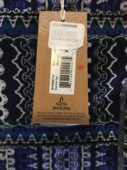 Prana Kamilia Hemp Organic Cotton Bluebel Fossil Yoga Climb Sport Workout XL NEW