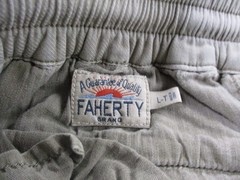 Faherty Joggers Womens LT Beige Linen Active Stretch Casual Outdoor Preppy Run