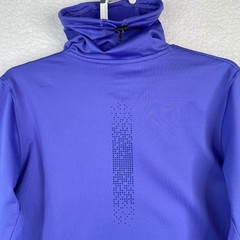 Under Armour Womens Purple ColdGear Running Top Funnel Neck Thumbholes Small
