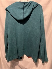 Rising International Boho Hippie Chic Hoodie Size XXL Distressed Zipper Broken