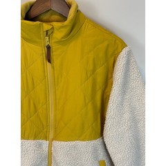 LIV Outdoor Dahlia Sherpa Jacket Gold Yellow Quilted Yoke size Large