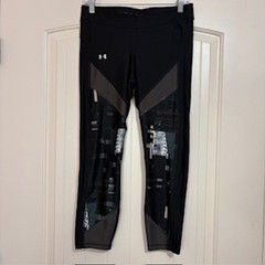 HeatGear Leggings Women Large Black Graphic Print Cybercore Streetwear Yoga