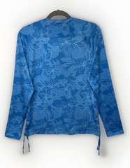 Free Country Women’s Blue Long Sleeve 1/2 Zip Stretch Performance Shirt S-Medium