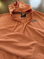 Vtg Nike Full Zip Cropped Hoodie Jacket Orange Women’s Size S