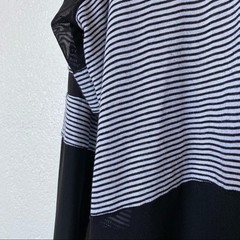LF Stores Emma & Sam Mesh Stripe Oversized Hoodie Size Small