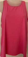 Women’s Pink Racerback Athletic Tank Top 87% Nylon 13% Spandex Stretch Size 160
