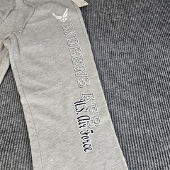 Coed Sweatpants Womens Medium Gray Andrews AFB U.S. Air Force Flare Lounge Yoga